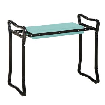 Outsunny Taburete de Jardín Taburete de Jardinería Plegable Portátil Asiento Kneeler Carga 150kg Almohadilla de Espuma EVA   Aosom España