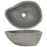 lavabo de bano moderno  lavabo de piedra de rio ovalada 37-46 cm