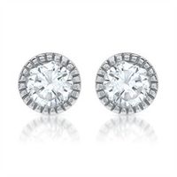pendientes de plata 925 con circonita