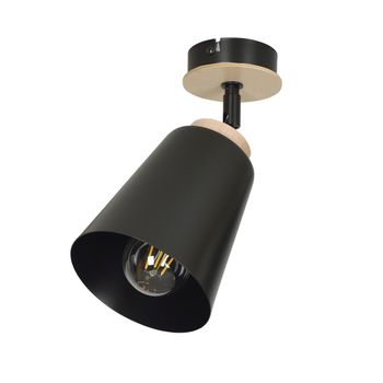 Aplique orientable nórdico con pantalla metálica negra