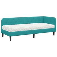 estructura de cama en esquina tuquesa 80 x 200 cm terciopelo vidaxl