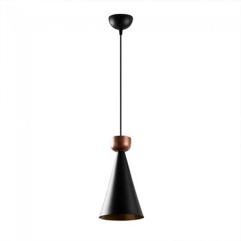 Lámpara de techo momo 19 negro/cobre