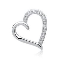 colgante plata corazon engastado circonitas