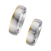 alianzas oro amarillo y blanco con diamantes ancho 55 mm