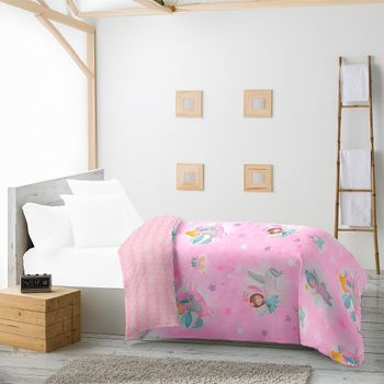DECASATEXTIL -Edredon Nordico Invierno Infantil Cama 90/105 cm Microfibra Estampado – Reversible- Suave, cómodo, Ligero y Transpirable – ¡CREA un Dormitorio mágico Hoy Mismo!