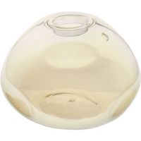 tulipa en cristal ambar con rosca para portalamparas e27 14xd20cm taladro d45cm