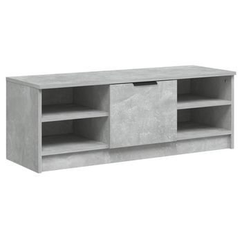Mueble De Tv | Mueble De Salón | Gabinete De Tv Madera Contrachapada Gris Hormigón 102x35,5x36,5cm