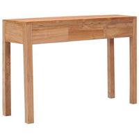 mesa consola de madera maciza de teca 110x35x75 cm vidaxl