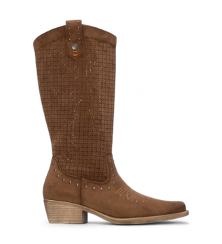 Refresh para mujer. 17529202-CAMEL Botas 175292 marrón (37), 3 a 5cm, Cremallera, Casual