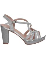 sandalias de fiesta polka 401 plateadas 39