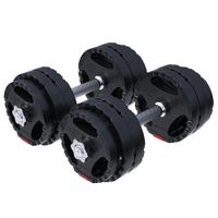 gorilla sports juego de mancuernas de triple agarre vinilo 30 kg