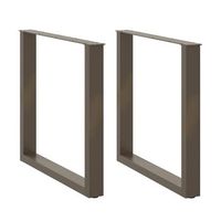 patas para mesa de comedor en forma de u 2 unidades acero natural 90 x 72-73 cm vidaxl