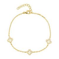 pulsera de plata 925 dorada con circonita cubica