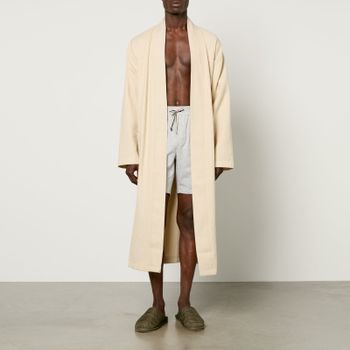BOSS Bodywear Kimono Waffle Cotton-Blend Dressing Gown - L