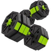sportnow juego de mancuernas ajustables 25 kg 4 en 1 como kettlebell barra mancuernas soporte para flexiones para gimnasio casa