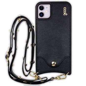 Cool Funda Colgante Pop-Rock Negra para iPhone 11