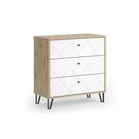 aparador nizza 802 x 826 cm con 3 cajones vicco