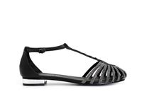 sandalias de piel con pedreria mignon black