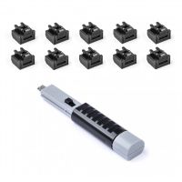 smart keeper pack 10 bloqueos para puertos rj45  llave de seguridad negro