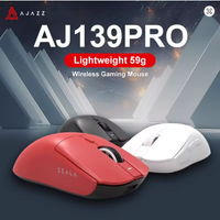 raton inalambrico para juegos ajazz aj139 pro139 pmc ultraligero 59g sensor paw3395 26k 26000 dpi 6 botones programables