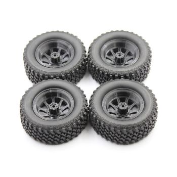 QY3D 4PCS MNRC MN82 Piezas de coche RC 1/12 neumáticos ruedas llantas para los modelos de vehículos Toyota Land Cruiser