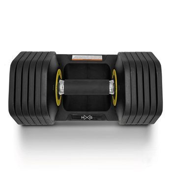 Hxg Mancuerna Ajustable De 2kgs A 12kgs – 1 Unidad | Diseño Ergonómico, Revestimiento De Caucho, Ideal Para Casa Y Gimnasio