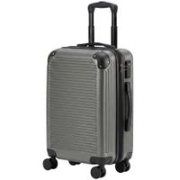 maleta de mano maleta rigida 56 cm 4 ruedas gris oscuro homcom