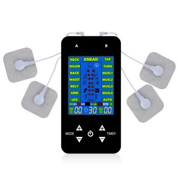 Ems Electroestimulador Muscular Mhd-15 Portátil. 15 Modos, 40 Intensidades. Tamaño Compacto, Alimentación Con Pilas. 6x2x12 Cm. Color: Negro
