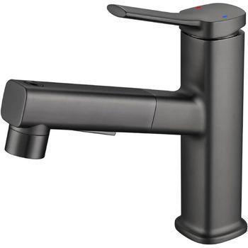 Grifo De Baño Con Tres Modos De Agua (chorro, Chorro, Fuente) Y Rociador Extraíble (gris)
