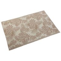 alfombra beige con hojas