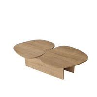 mesa baja de madera stones 125 x 60 x 38 cm - roble zafiro