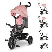 triciclo evolutivo haari plegable con asiento giratorio de lionelo r hasta 25 kg - bubblegum