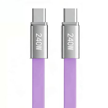 Cable Type-C a Type-C PD240W QC Carga rápida transferencia de datos núcleo de cobre 1.5M Largo para iPhone 17 17 Pro 16