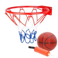 aktive - canasta de baloncesto para instalacion en pared red de poliester y aro metal diseno compacto ideal para entrenar y jugar en casa terraza o jardin facil de montar canastas instalacion