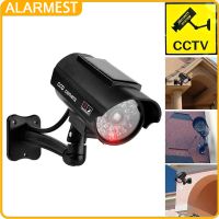 camara falsa alarmest solart camara de vigilancia cctv de seguridad impermeable simulada con luz led roja intermitente para exteriores e interiores