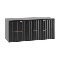 mueble bajo lavabo 120cm encimera paneles de melamina y mdf negro