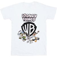 dessins animes tops y camisetas warner bros shield para mujer