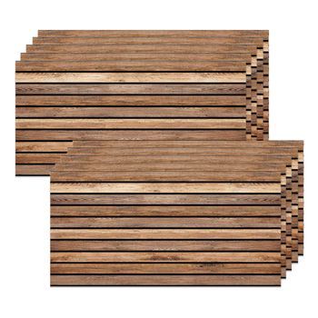 Set De 10 Paneles Decorativos Efecto Madera Roble 103x50cm