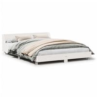 estructura de cama sin colchon madera de pino blanca 120x200 cm