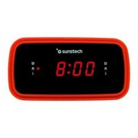 despertador sunstech frd60rd radio fm led vibracion alarma dual rojo