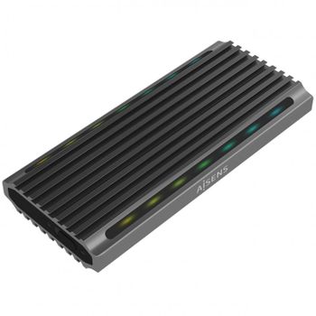 Aisens ASM2-RGB011GR Caja Externa para Disco Duro SSD M.2 SATA/NVMe USB-C