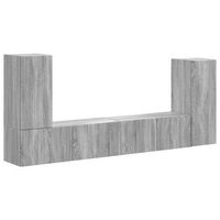 conjunto de mueble de tv 4 uds gris sonoma vidaxl