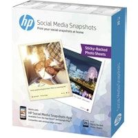 HP 25 hojas de 10 x 13 cm de papel fotográfico adhesivo extraíble para Social Media Snapshots