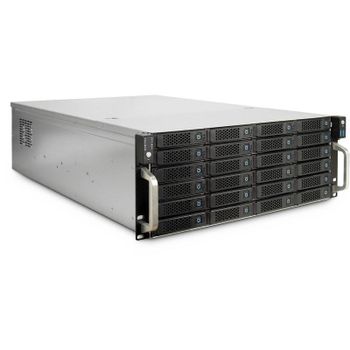 Servidor Inter-Tech 4U-4724 24 bahías Hot-swap SAS SATA USB 2.0 4U rack gris
