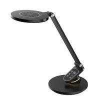 flexo led fabrilamp hamlet para estudio y trabajo 10w 800 lumenes 3 temperaturas de luz regulador de intensidad reloj lcd y aviso de descanso