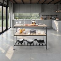 estanteria cocina estilo industrial 120x60x905 cm madera clara