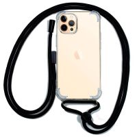 cool funda con cordon negro para iphone 12 pro max