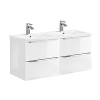 mueble lavabo doble encastrable 120 cm tableros laminados blanco