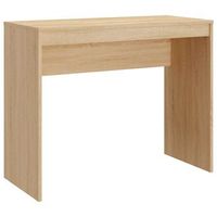 escritorio de madera contrachapada color roble 90x40x72 cm