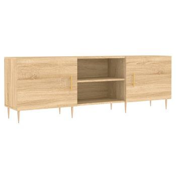 Mueble Para Tv Madera De Ingeniería Roble Sonoma 150x30x50 Cm Vidaxl